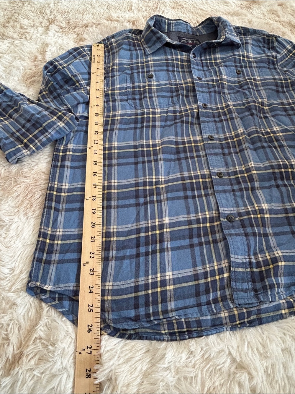American Eagle Outfitters Blue Plaid Button-Down Shirt - Picture 9 of 11